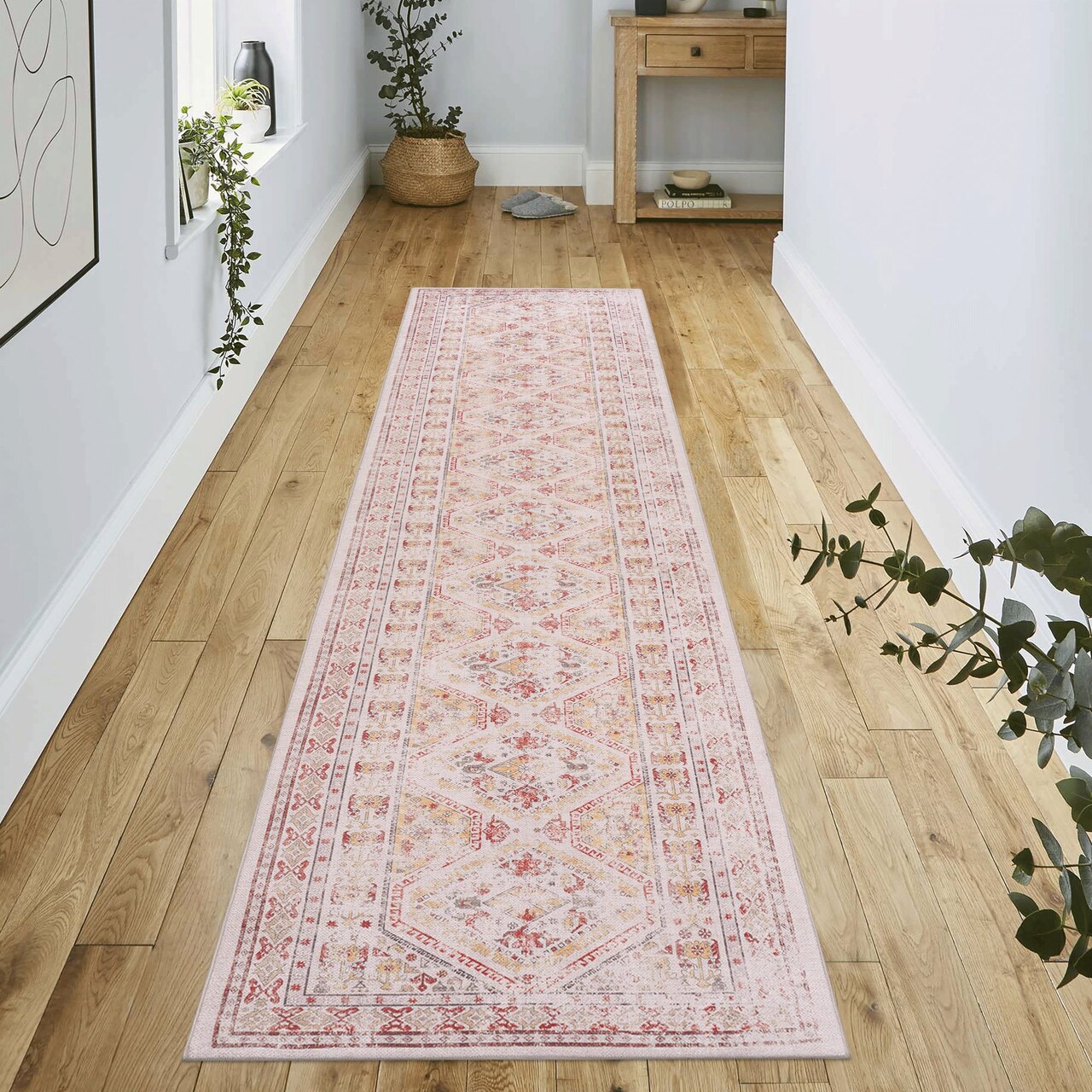 Edge Collections - 2'6'' x 10' - Multicolor - Naar Area Rug Washable Low-Pile Non-Slip Non-Shedding Foldable Kid & Pet Friendly - 1 Piece